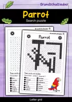 Vorschau - Arbeitsblätter - Parrot search puzzle - letter grid animals (English) - Deckblatt