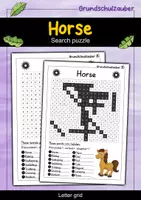 Vorschau - Arbeitsblätter - Horse search puzzle - letter grid animals (English) - Deckblatt