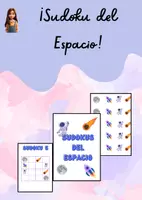 Vista previa - Manualidades / Dibujos para colorear - Sudoku del espacio con pictogramas. - Portada