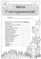 Vorschau - Arbeitsblätter - Frühling - Werkstatt für die Klasse 2 (Frühlingswerkstatt) - Seite 1