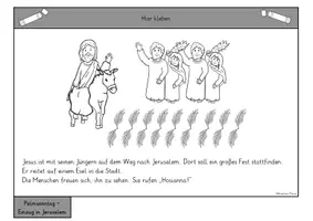 Vorschau - Arbeitsblätter - Ostergeschichte - Flipbook mit und ohne Text - Religion - Seite 1
