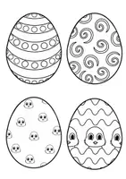 Vorschau - Mal- und Bastelvorlagen - Ostern: Nest aus Ostereiern, zum Befüllen - Seite 3