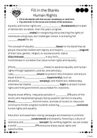 Vista previa - Hojas de trabajo - Textos Cloze - Fill in the Blanks Human Rights - página 2