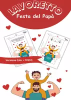 anteprima - Materiale di supporto/inclusione - Lavoretto festa del papà in CAA + testo per DSA - Pagina di copertina