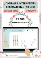 Vorschau - Fördermaterial/Inklusion - Interaktives Legematerial ZR 100 ⭐ Dienesmaterial für die digitale Tafel * mit 5er Struktur! * - Deckblatt