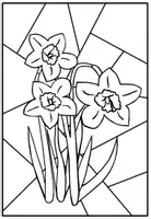Vorschau - Mal- und Bastelvorlagen - Pop Art Kunst "Frühblüher" zum Weiter- und Ausmalen - Seite 3