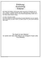 Vorschau - Arbeitsblätter - Kurzvortrag Kriterien vortragen Sprechen und zuhören Beobachtungsaufträge Checkliste - Seite 1