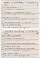 Vorschau - Arbeitsblätter - Kurzvortrag Kriterien vortragen Sprechen und zuhören Beobachtungsaufträge Checkliste - Seite 3