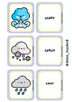 Vista previa - Tarjetas / Manipulativos - THE WEATHER: FLASHCARDS - página 2