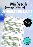 Vorschau - Arbeitsblätter - Maßstab: Arbeitsblatt zum Vergrößern im Maßstab - Deckblatt