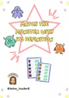 Vista previa - Hojas de trabajo - MATCH THE MONSTER WITH ITS DEFINITION - página 1