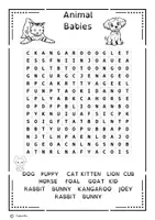 Προεπισκόπηση - Φύλλα εργασίας - ANIMAL WORD SEARCHES-Ζωικές λεξιλογικές αναζητήσεις - Εξώφυλλο