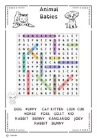 Προεπισκόπηση - Φύλλα εργασίας - ANIMAL WORD SEARCHES-Ζωικές λεξιλογικές αναζητήσεις - Σελίδα 1