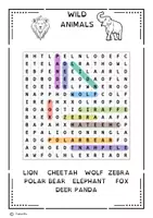 Προεπισκόπηση - Φύλλα εργασίας - ANIMAL WORD SEARCHES-Ζωικές λεξιλογικές αναζητήσεις - Σελίδα 3