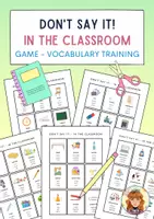 Vorschau - Arbeitsblätter - Don’t Say It! – In the Classroom – Speaking Game for ESL - Deckblatt