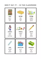 Vorschau - Arbeitsblätter - Don’t Say It! – In the Classroom – Speaking Game for ESL - Seite 3