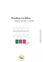 Vista previa - Hojas de trabajo - Practico mi letra Trazos rectos y curvos - Portada