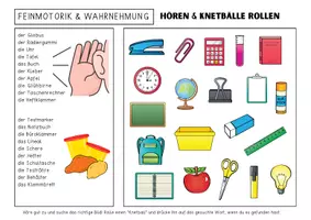 Vorschau - Spiele - Sprachförderung Kindergarten & DAZ - KNETBRETTER "Schulsachen" | Daz Sprachförderung Vorschule Sprachförderung Kita - Seite 2