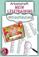 Vorschau - Arbeitsblätter - Lesetraining Mitlauthäufung in Farbe und schwarz- weiß- Version - Deckblatt