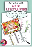 Vorschau - Arbeitsblätter - Lesetraining Dehnung mit langem ie und stummem h - Deckblatt