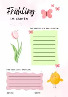 Vorschau - Arbeitsblätter - Frühling - Portfolio / Portfolioblätter - Seite 1