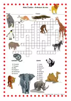 Vorschau - Arbeitsblätter - Mots Croisés Animaux du zoo - Zootiere auf Französisch - Seite 2