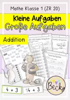 Vorschau - Arbeitsblätter - Große und kleine Aufgaben Addition ZR 20 - Deckblatt