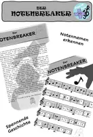 Vorschau - Arbeitsblätter - Der Notenbreaker - Notennamen erkennen - Klasse 4 + 5 +6 - Deckblatt