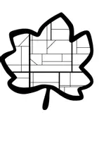Vorschau - Mal- und Bastelvorlagen - Ausmalbilder: Herbst /Im Stil von Piet Mondrian - Seite 1