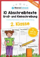 Vorschau - Arbeitsblätter - 10 Abschreibtexte zur Groß- und Kleinschreibung - Deckblatt