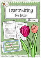 Vorschau - Arbeitsblätter - Lesetraining/Leseförderung - Die Tulpe (Klasse 2) - Deckblatt