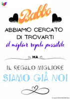 anteprima - Altro tipo di materiale - Biglietto per papà o babbo - scritta da riempire - Pagina di copertina