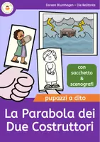 anteprima - Materiale per pittura e bricolage - La Parabola dei Due Costruttori - Pupazzi a dito delle storie bibliche - Pagina di copertina