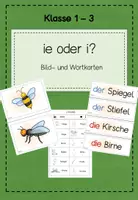 Vorschau - Arbeitsblätter - Wörter mit ie oder i (Nomen) - Deckblatt