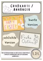 Vorschau - Bildkarten - Grußkarte / Geschenkanhänger Ostern - Deckblatt