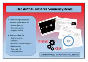 Vorschau - Stundenentwürfe - Der Aufbau unseres Sonnensystems - Deckblatt