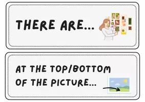 Vorschau - Präsentationen/Tafelbilder - Describing a Picture - Useful Phrases | Tafelmaterial Englisch - Seite 3
