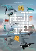 Vorschau - Arbeitsblätter - Crossword Englisch Animals in the Sea - Kreuzworträtsel zu den Meerestieren - Seite 2