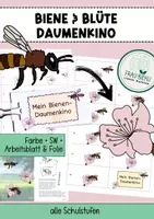 Vorschau - Arbeitsblätter - Biene & Blüte Daumenkino Arbeitsblatt Folie - Deckblatt