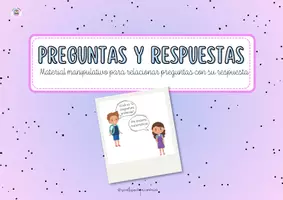 Vista previa - Juegos / Gamificación - MATERIAL MANIPULATIVO PREGUNTAS Y RESPUESTAS - página 1
