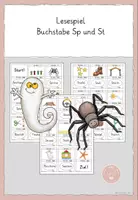 Vorschau - Spiele - Lesespiel Buchstabe St/st und Sp/sp - Deckblatt