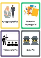 Vorschau - Bildkarten - 8 Rollenkarten für die Gruppenarbeit (Vorder- & Rückseite) - Deckblatt