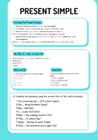 Vorschau - Arbeitsblätter - Present Simple Revision Worksheet Pack - Seite 1