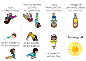 Vorschau - Stundenentwürfe - Kinderyoga Sonnengruß - Seite 1