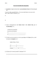 Vorschau - Arbeitsblätter - Test zum Konjunktiv I und II - Deckblatt