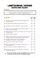 Vorschau - Arbeitsblätter - Quiz: Landtagswahl Sachsen 2024 (inkl. Lösung) - Seite 1