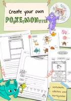 Vorschau - Arbeitsblätter - Create your own Pocketmonster Card Englisch Grundschule - Deckblatt