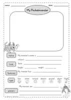 Vorschau - Arbeitsblätter - Create your own Pocketmonster Card Englisch Grundschule - Seite 1