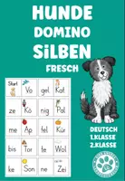 Vorschau - Stationenlernen - Hunde Silben Domino FRESCH 1.Klasse, 2.Klasse, Deutsch - Deckblatt