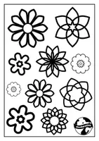 Vorschau - Mal- und Bastelvorlagen - Blumen (Mal- und Bastelvorlage) - Seite 1